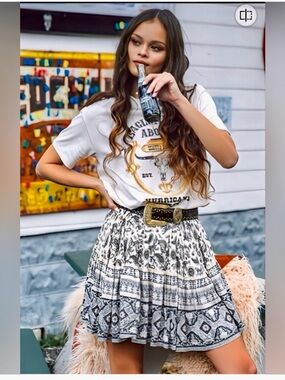 Spell & The Gypsy Collective Journey Mini skirt in Ash color. Like New!